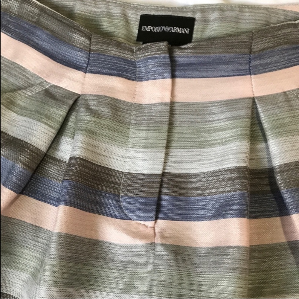 EMPORIO ARMANI Striped Dress Shorts small